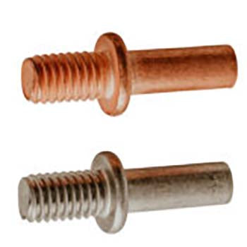CD Collar Weld Studs Stainless Steel and Mild Steel Copper Coated