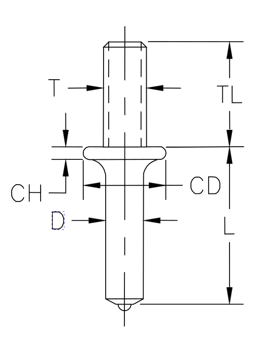 215 X 1" with 1/4-20 X 3/4" Arc Collar Stud Mild Steel Zinc Plated with C Ferrules